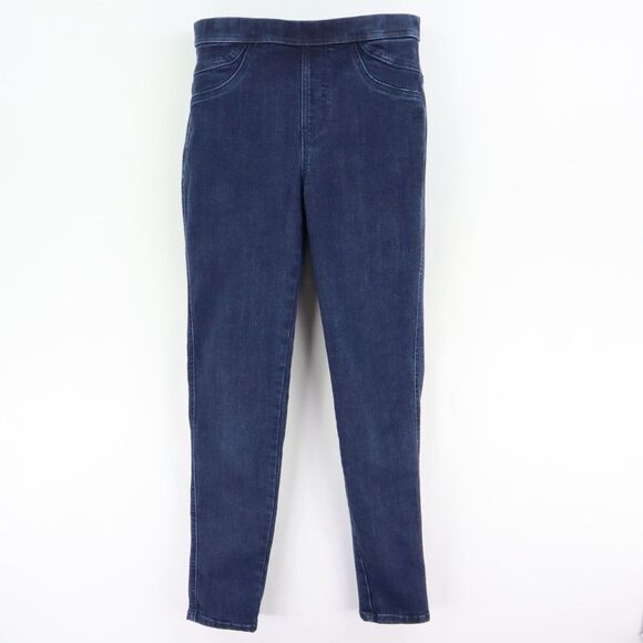 KanCan Skinny Jeans Mid Rise Juniors Size 5 Blue Dark Wash Stretch Elastic Waist - Picture 1 of 6